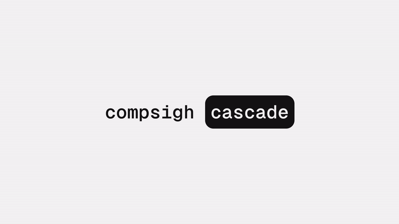 A gif of the compsigh cascade UI